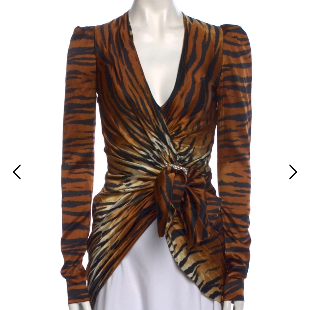 Alexandre Vauthier Silk Mini DressTiger Print Dress FR 36/ US 4. Size S